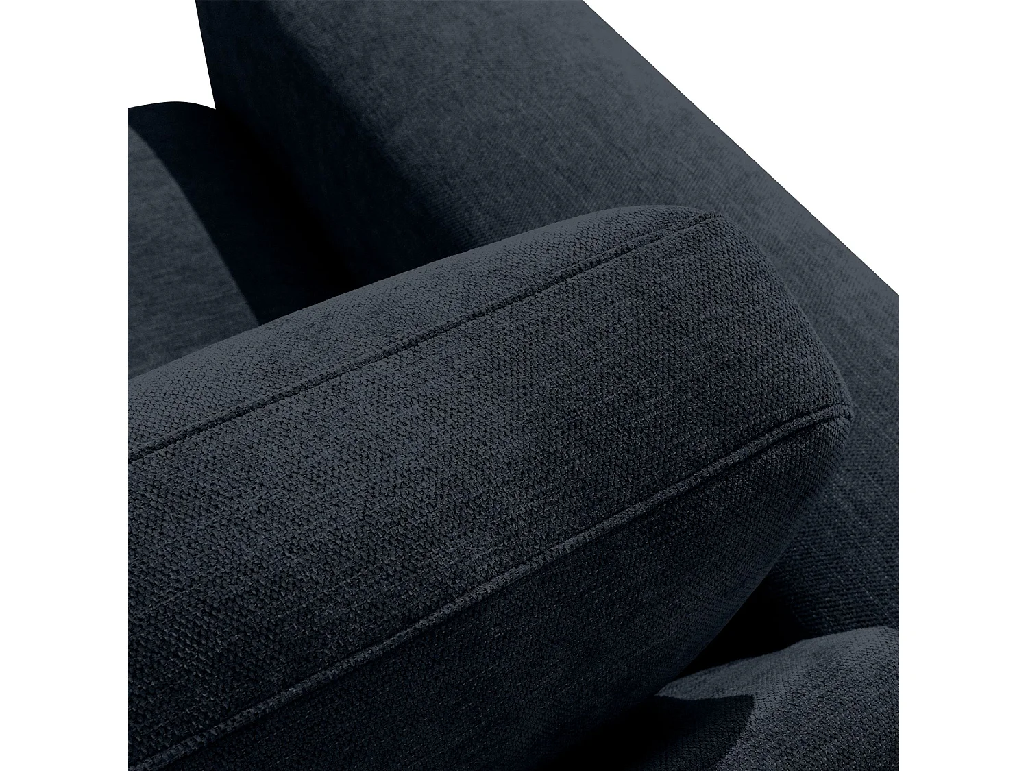 Ecksofa rechts - modern - ZUCCO - 4-Sitzer - Chenille Stoff - Dunkelblau