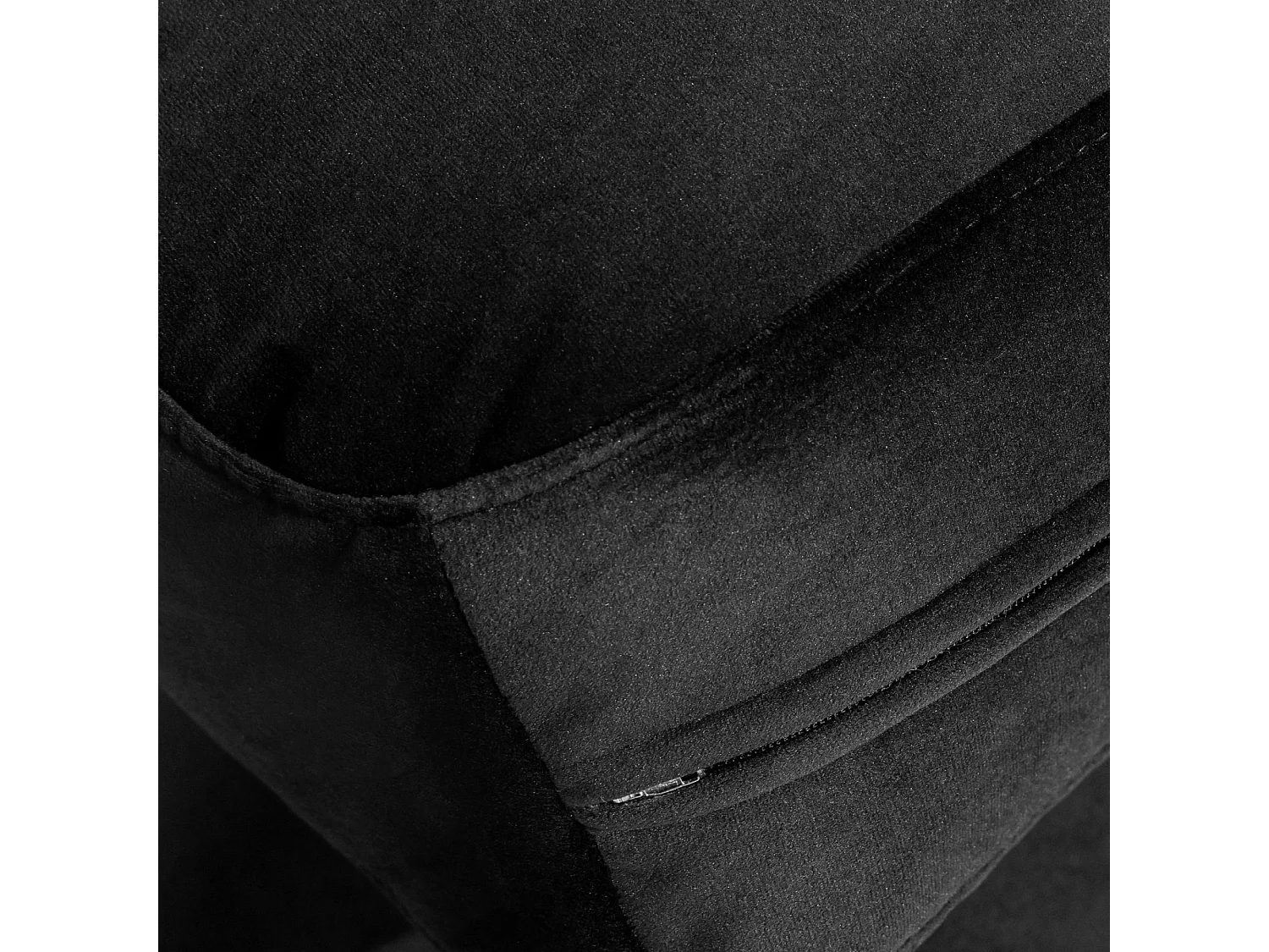 Canapé d'angle moderne droit - ZUCCO - 4 places - tissu velour - Gris foncé