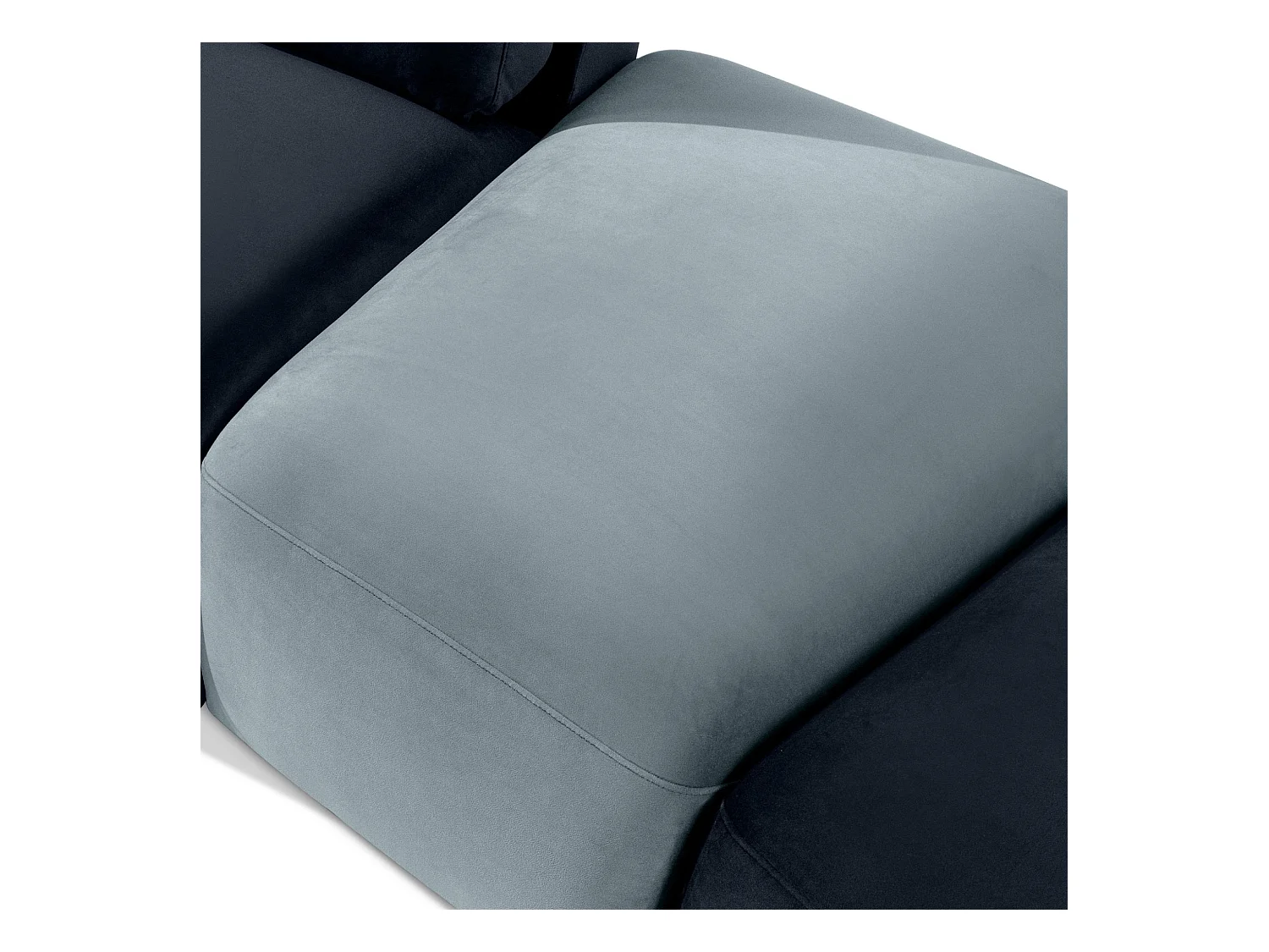 Ecksofa rechts - modern - ZUCCO - 4-Sitzer - Veloursstoff - Marineblau