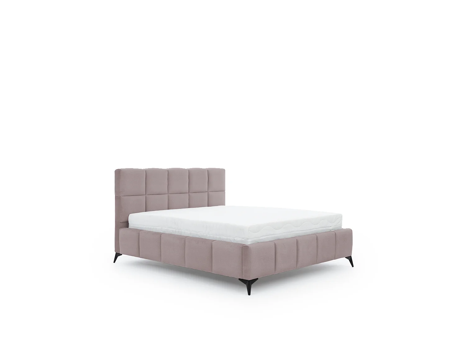 Bett Venus S (140x200)/Stoffbezug/inklusive Matratze/Pink