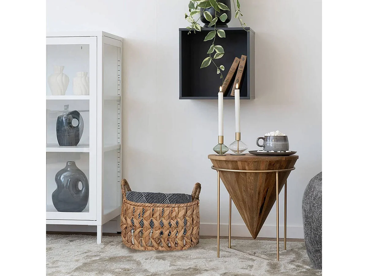 NEELAM - Lot de 3 Panières Ovales en Jacinthe d'Eau