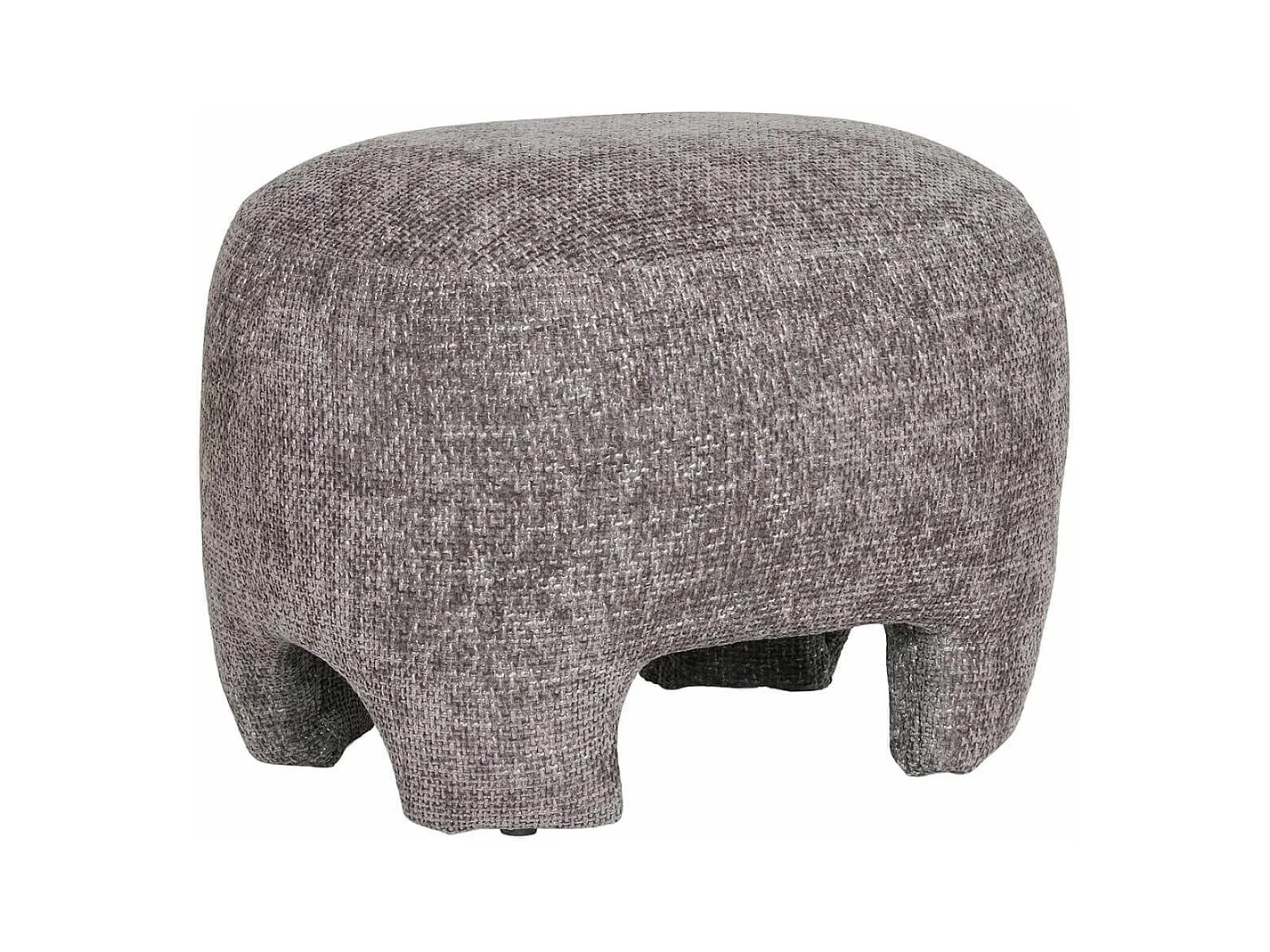 AGILIA - Pouf design en Tissu Bouclé Taupe