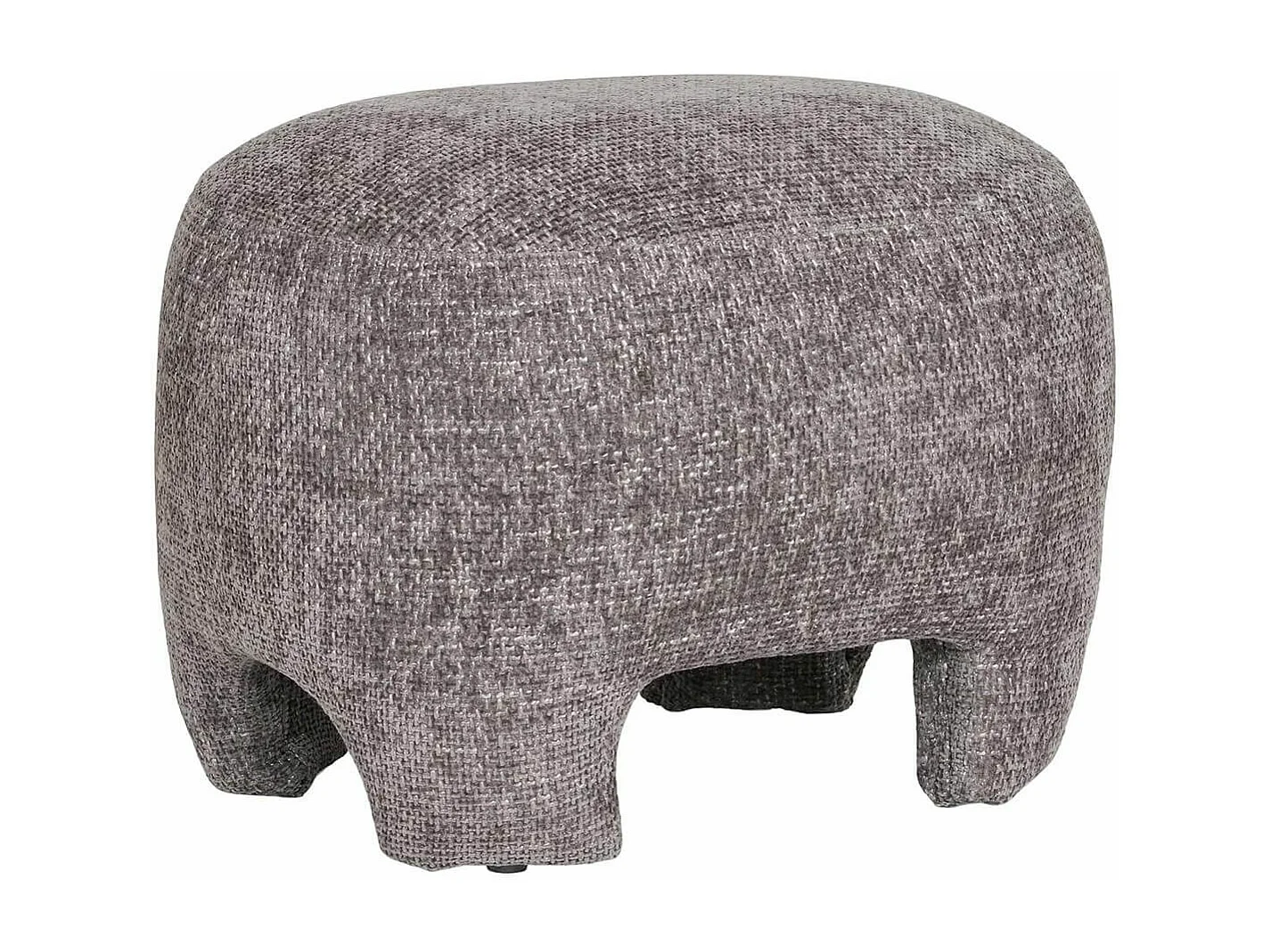 AGILIA - Pouf design en Tissu Bouclé Taupe