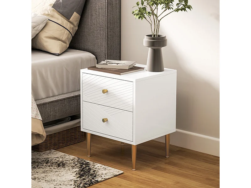 Table de chevet ATHENA blanche