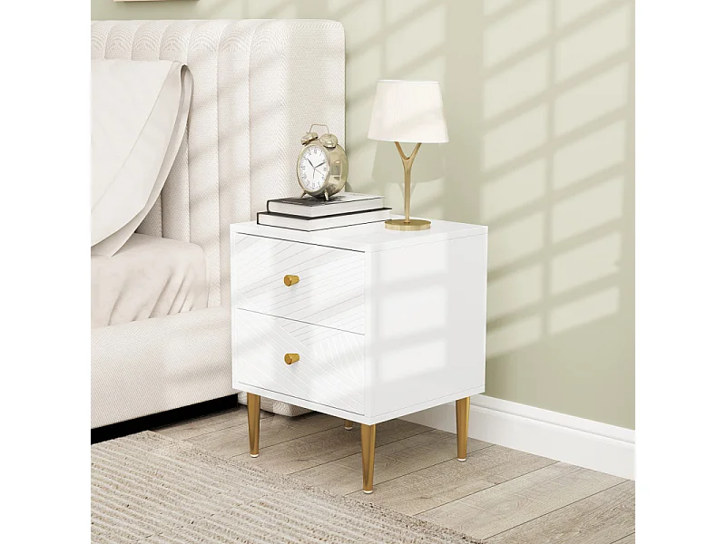 Table de chevet ATHENA blanche