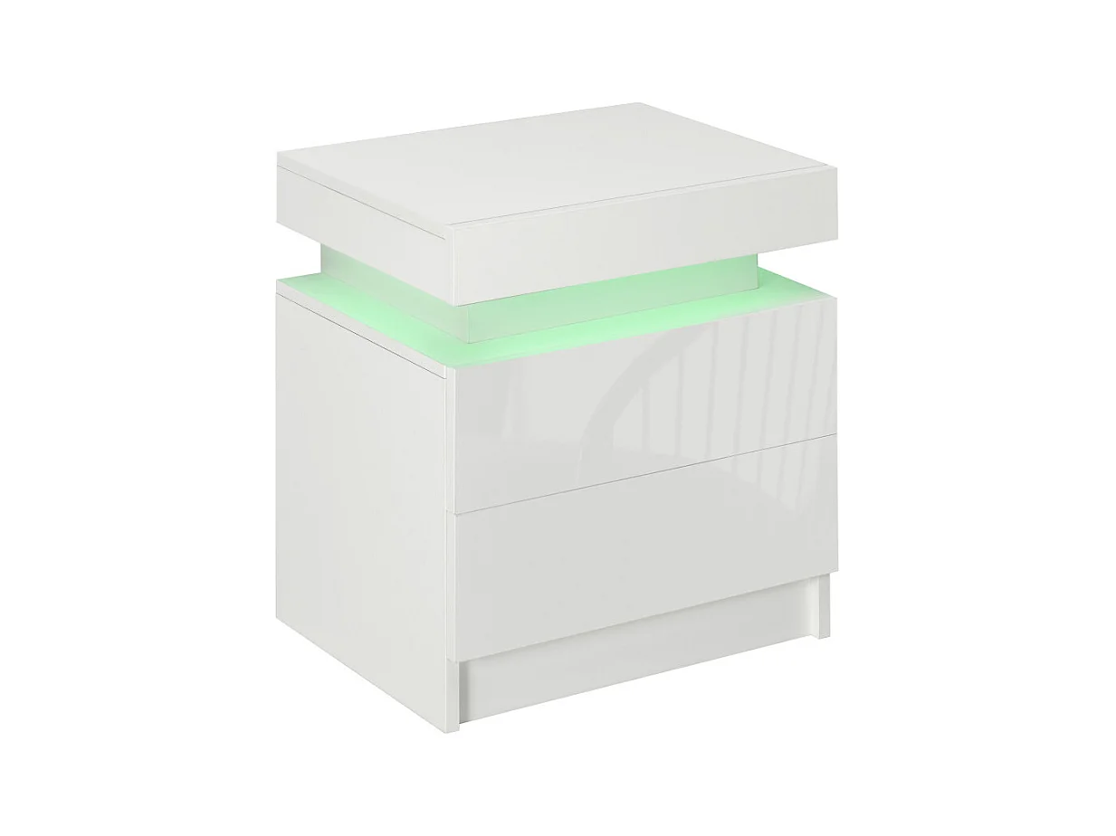 Table de chevet lumineuse HERA blanche
