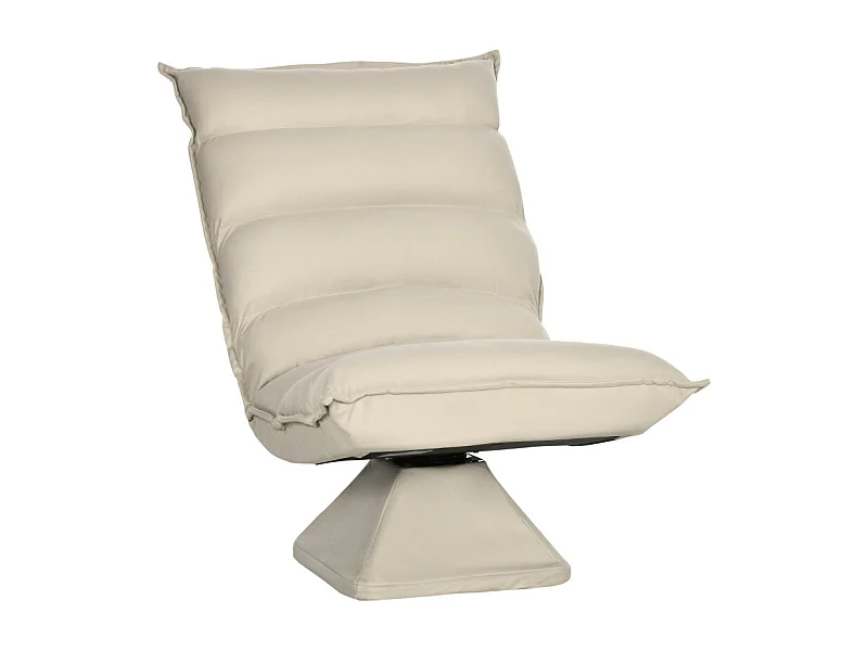 Fauteuil relax pivotant inclinable tissu velours microfibre