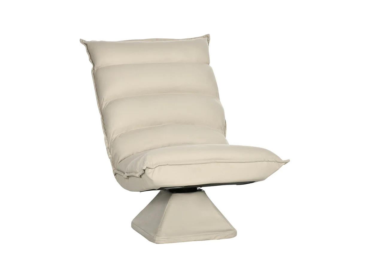 Fauteuil relax pivotant inclinable tissu velours microfibre