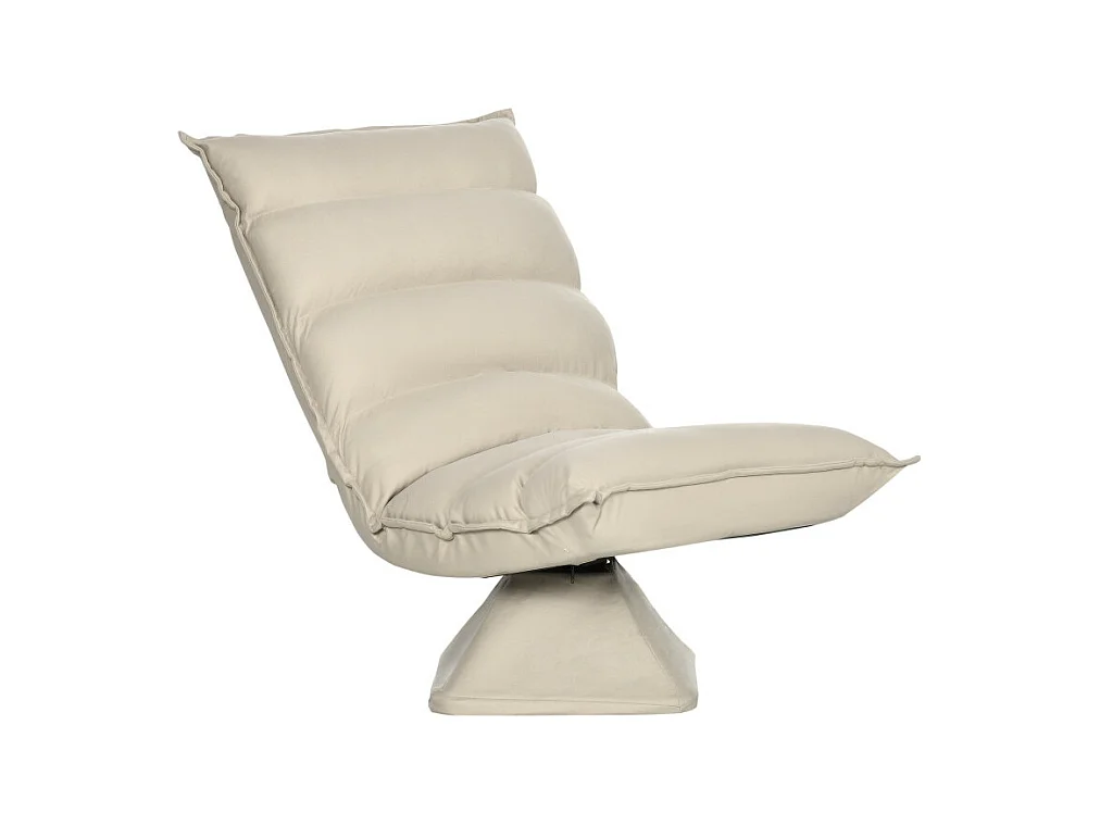 Fauteuil relax pivotant inclinable tissu velours microfibre