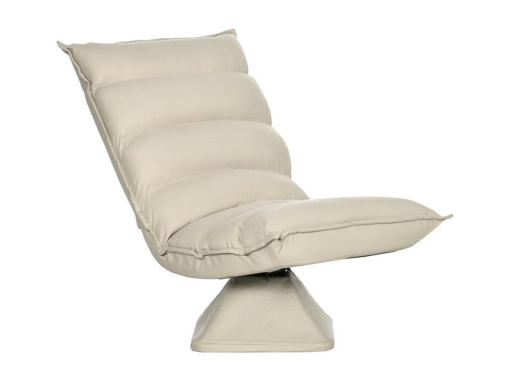 Fauteuil relax pivotant inclinable tissu velours microfibre