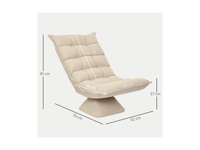 Fauteuil relax inclinable SUZON beige