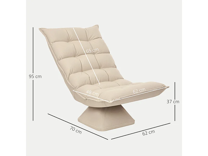 Fauteuil relax inclinable SUZON beige