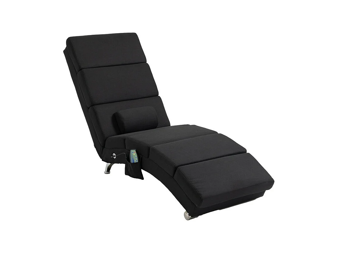 Fauteuil relax massant chauffant design métal chromé tissu