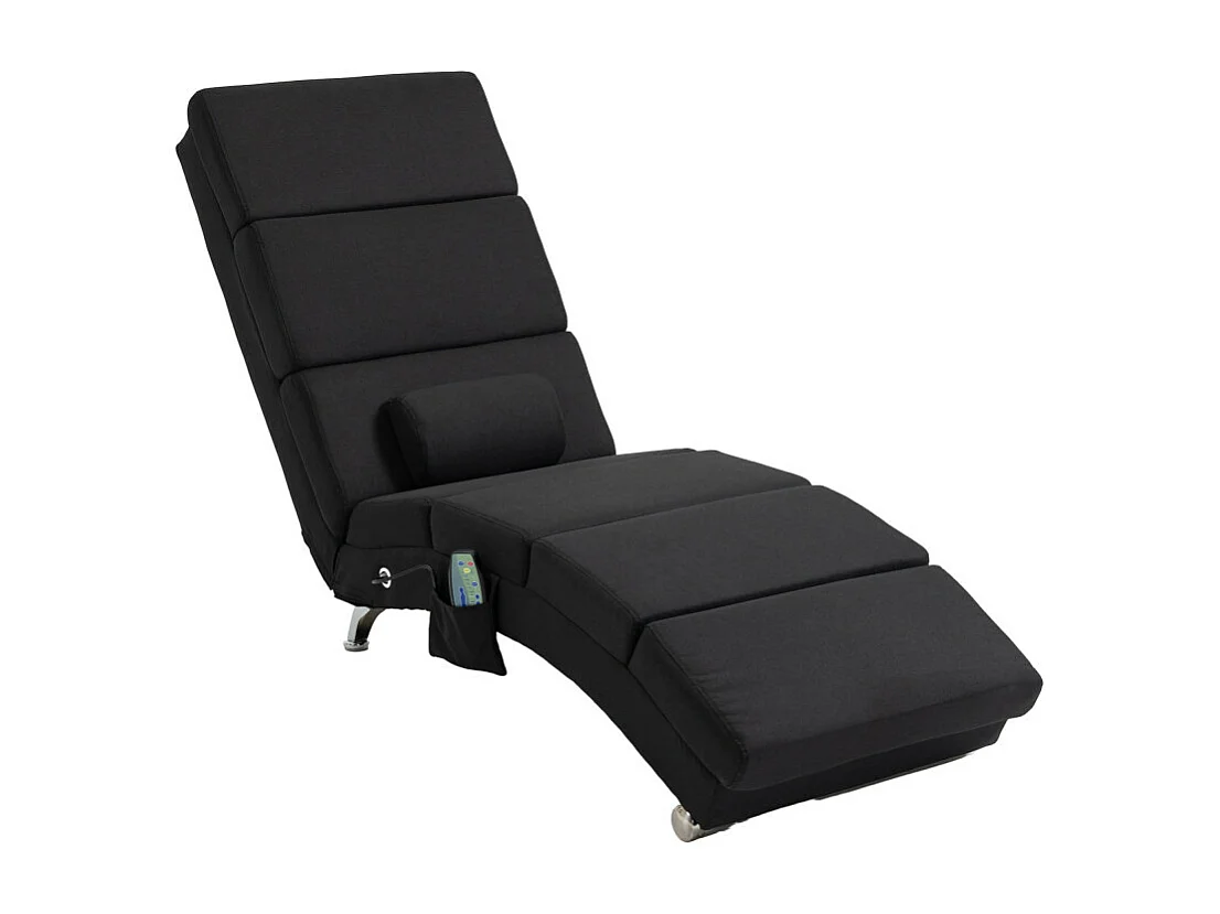 Fauteuil relax massant chauffant design métal chromé tissu