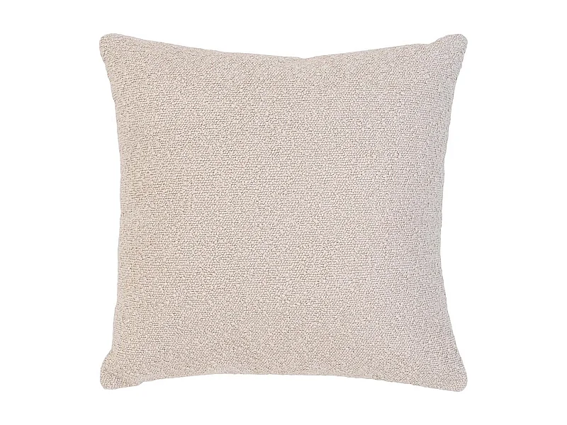 BUKLET - Coussin Déco Carré Bouclettes Beige