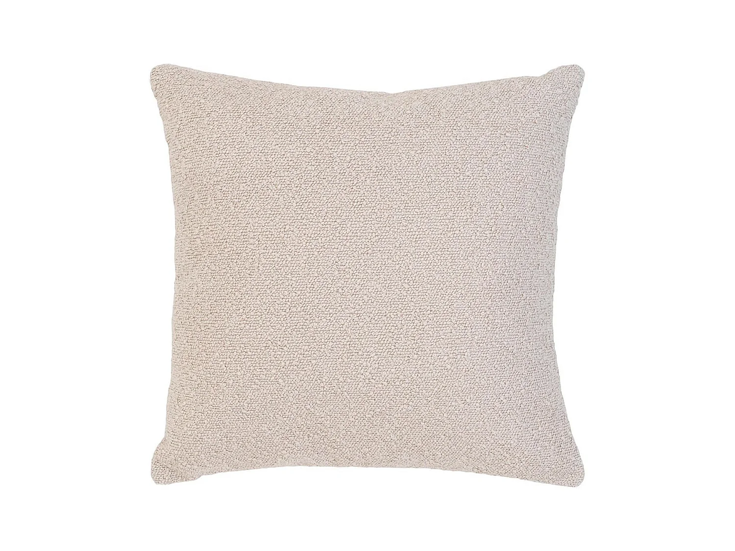 BUKLET - Coussin Déco Carré Bouclettes Beige
