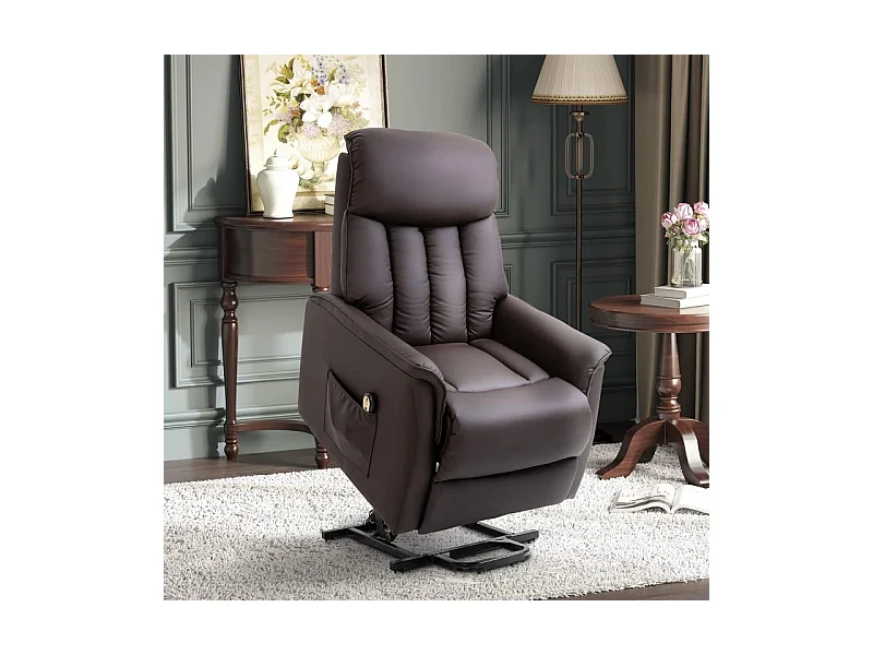Fauteuil releveur de relaxation revêtement PU tissu