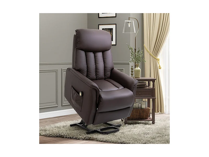 Fauteuil releveur de relaxation revêtement PU tissu