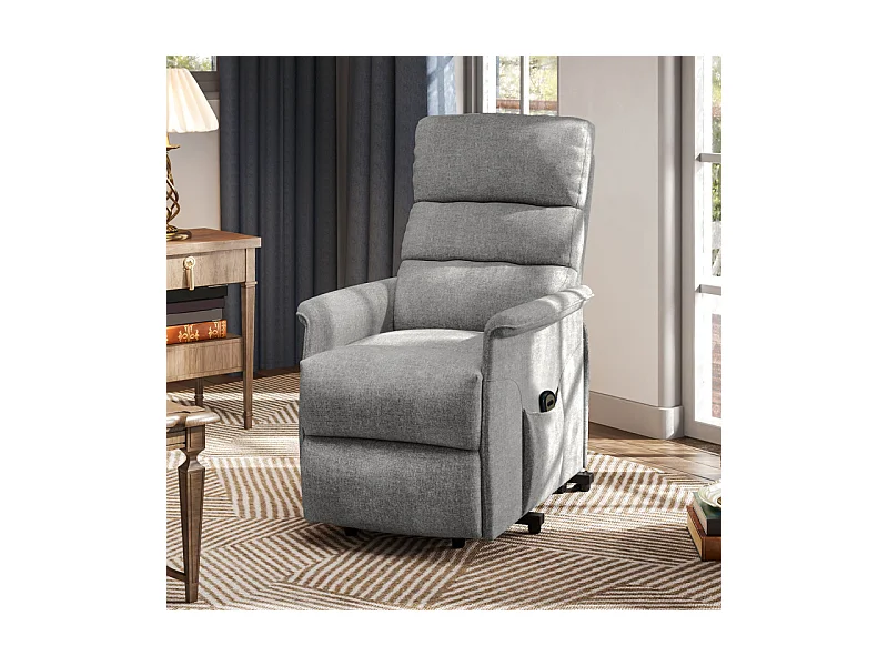 Fauteuil releveur de relaxation réglable électrique tissu