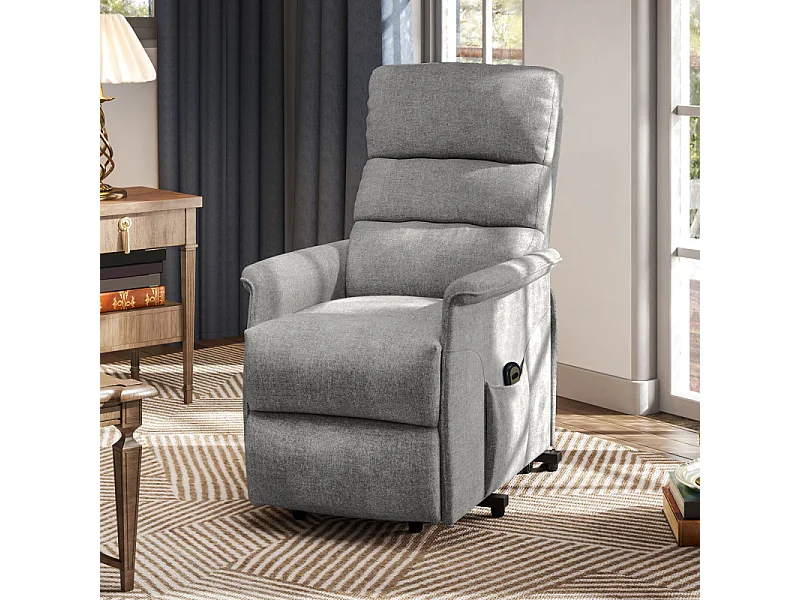 Fauteuil releveur de relaxation réglable électrique tissu