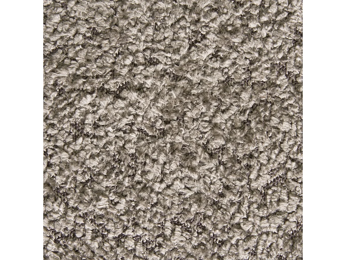 ARON - Fauteuil Crapaud Design Tissu Bouclette Marron Foncé