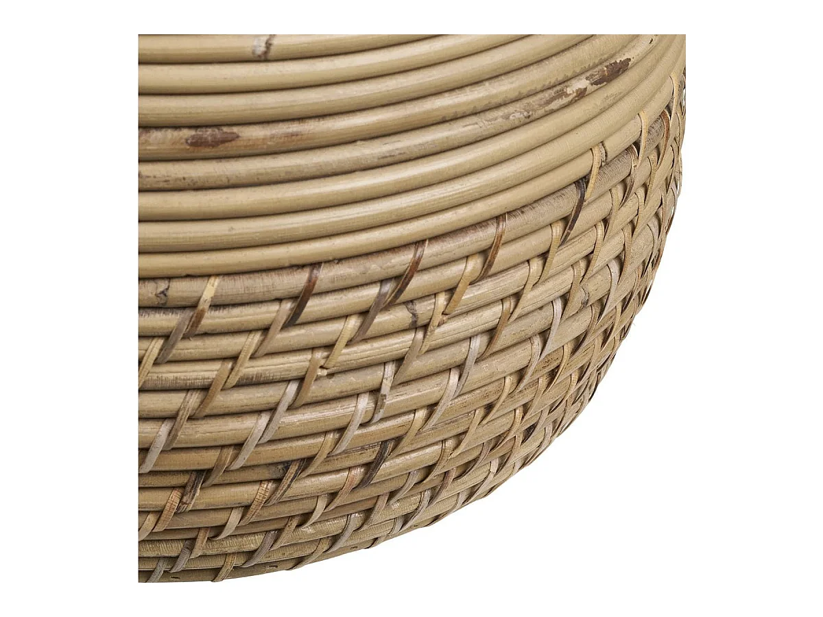 NALINI - Lot de 2 Cache-Pots Ø39cm et Ø29cm en Rotin Kubu Tressé