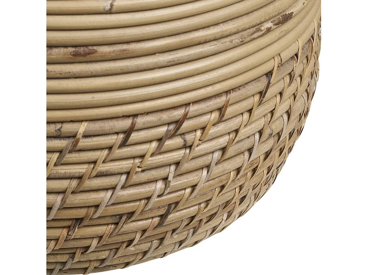 NALINI - Lot de 2 Cache-Pots Ø39cm et Ø29cm en Rotin Kubu Tressé