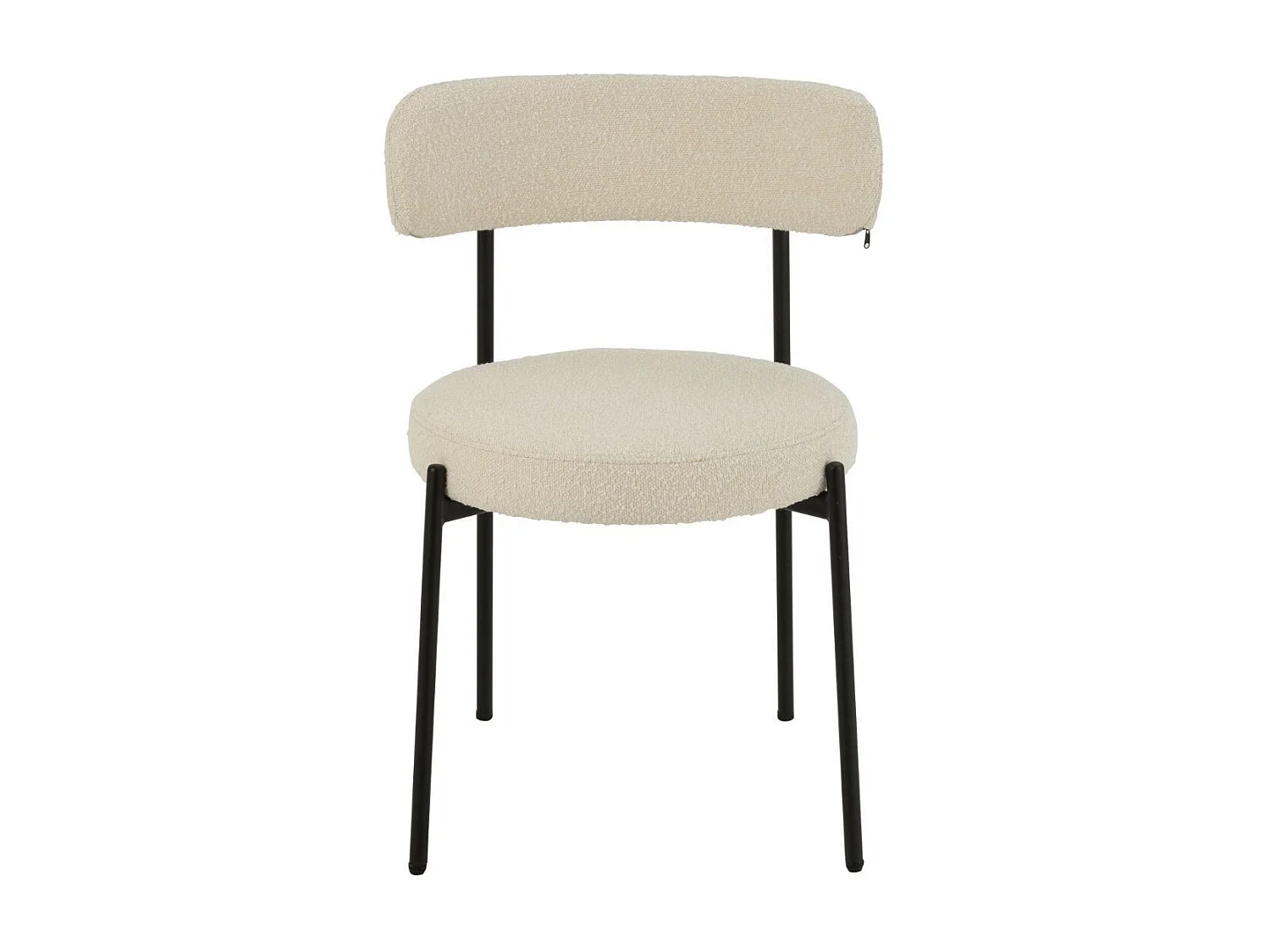 Chaises design en métal noir et bouclette (lot de 2) - GERDA