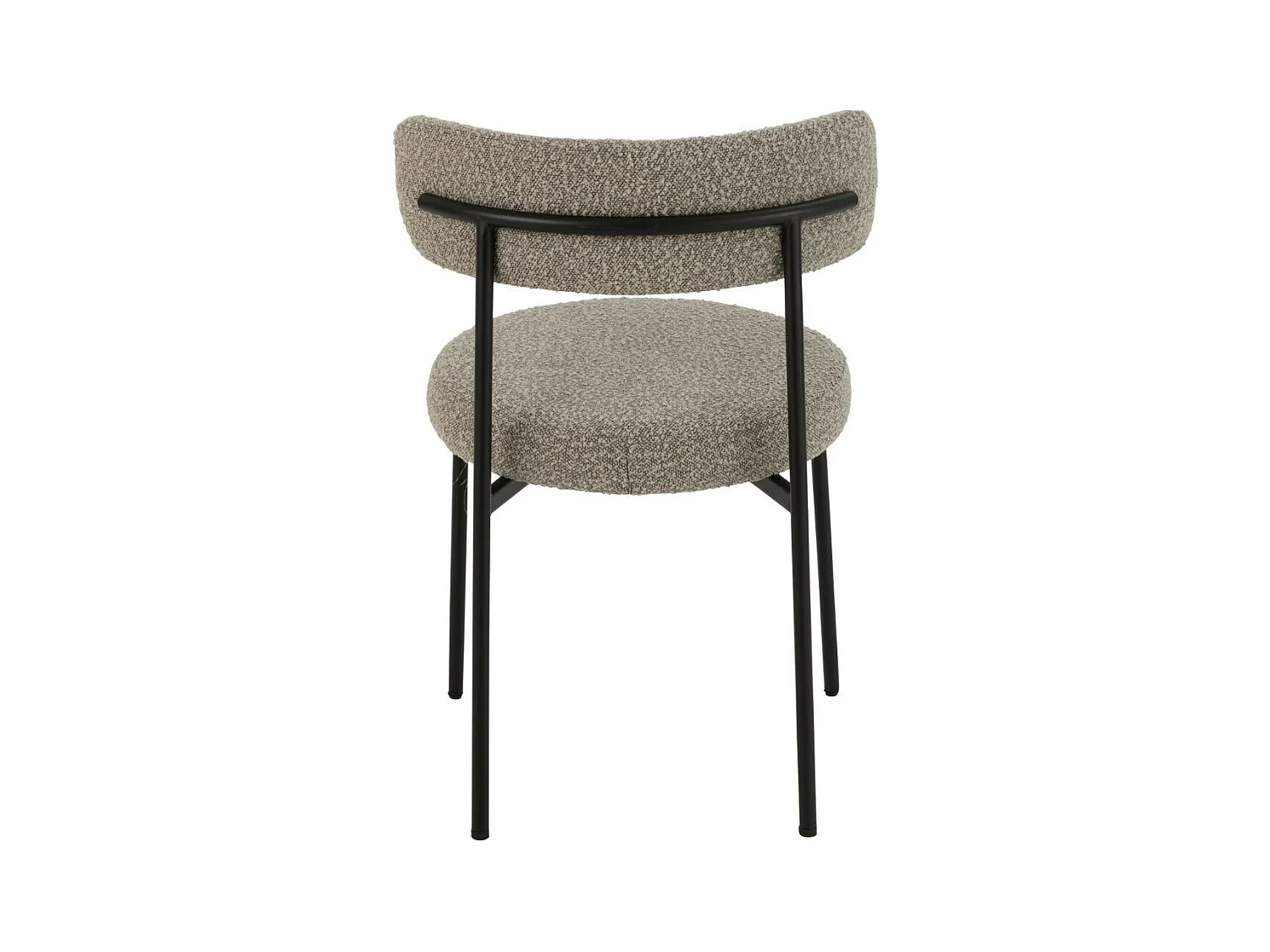 Chaises design en métal noir et bouclette (lot de 2) - GERDA