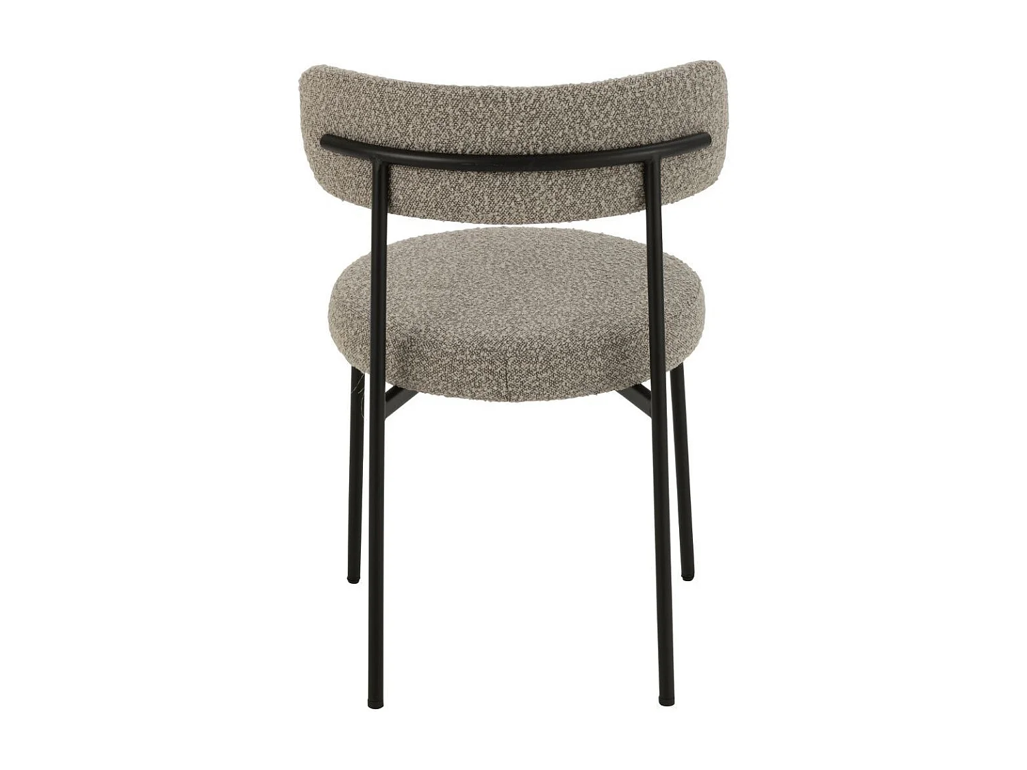 Chaises design en métal noir et bouclette (lot de 2) - GERDA