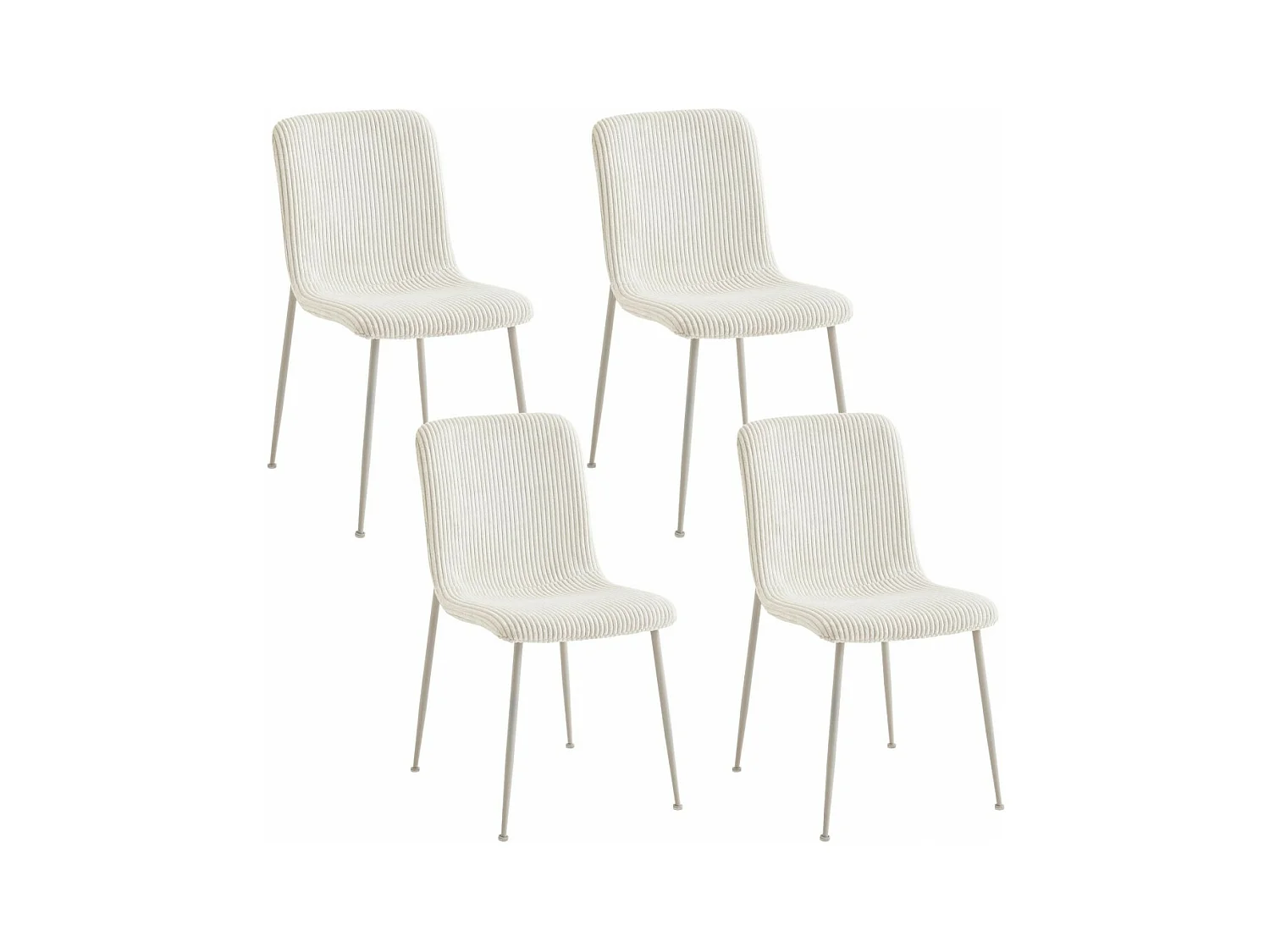 Chaises de salle à manger en velours côtelé (lot de 4) - SARINA