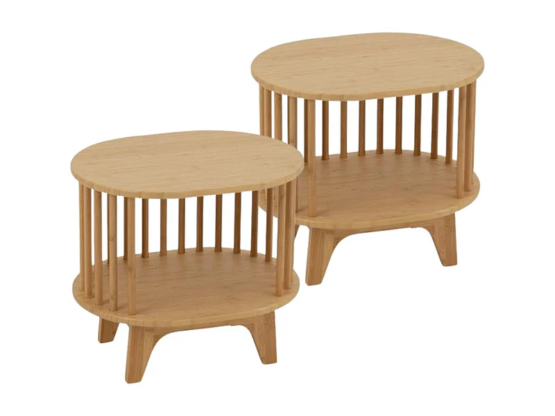 Table de chevet en bambou naturel (lot de 2) - IPANEMA