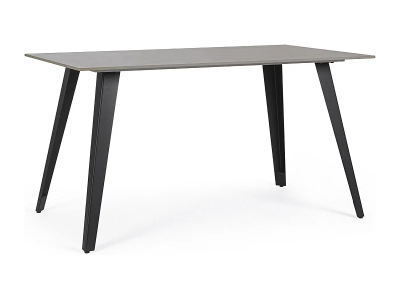 Table rectangulaire en céramique et métal L140 6 places - ARLETTE