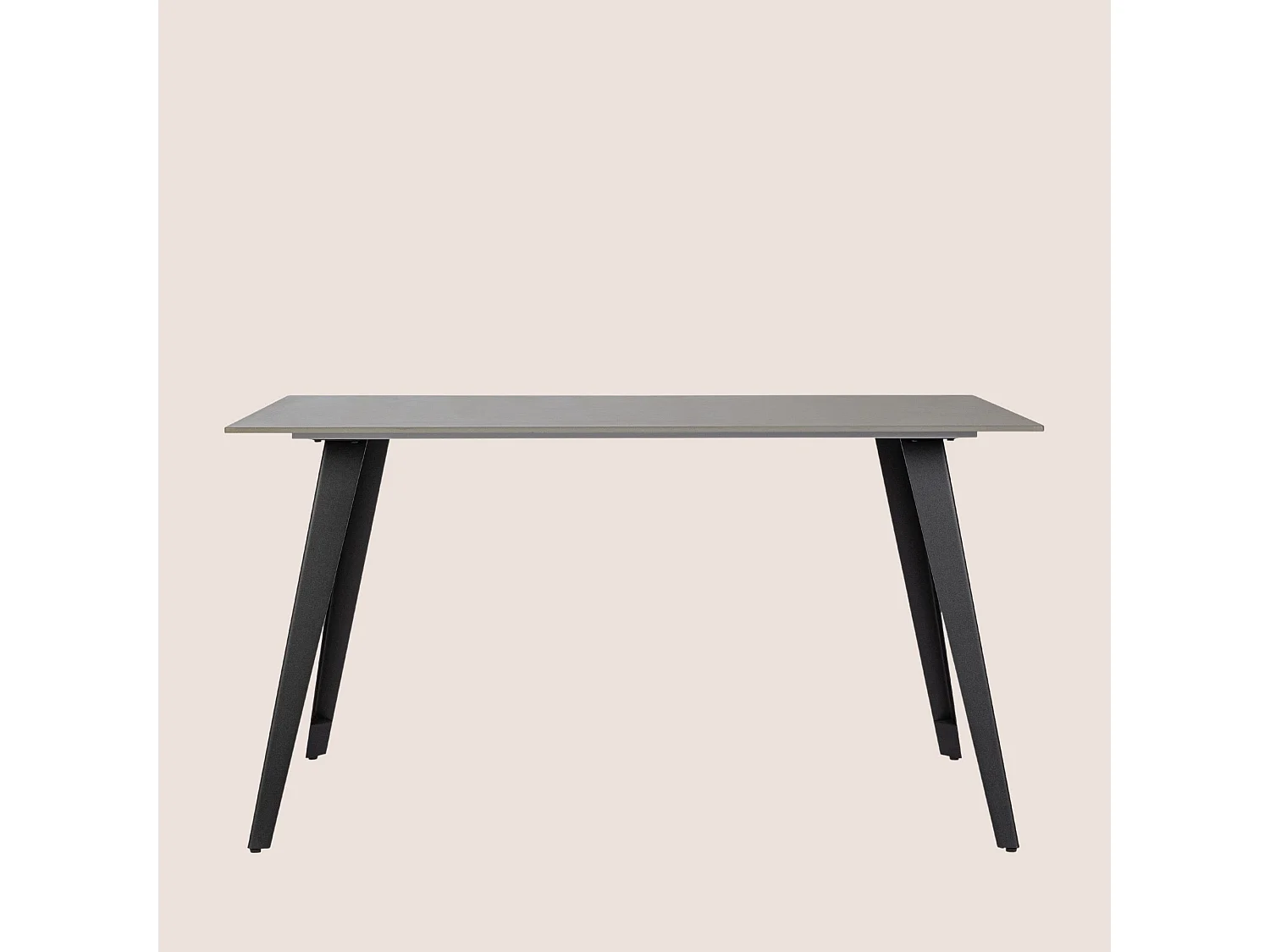 Table rectangulaire en céramique et métal L140 6 places - ARLETTE