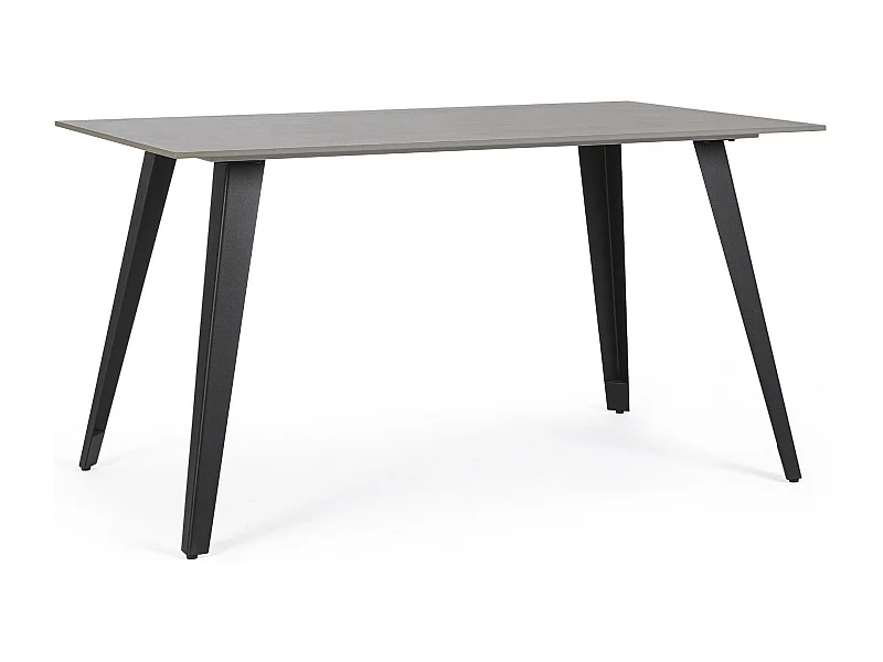 Table rectangulaire en céramique et métal L140 6 places - ARLETTE