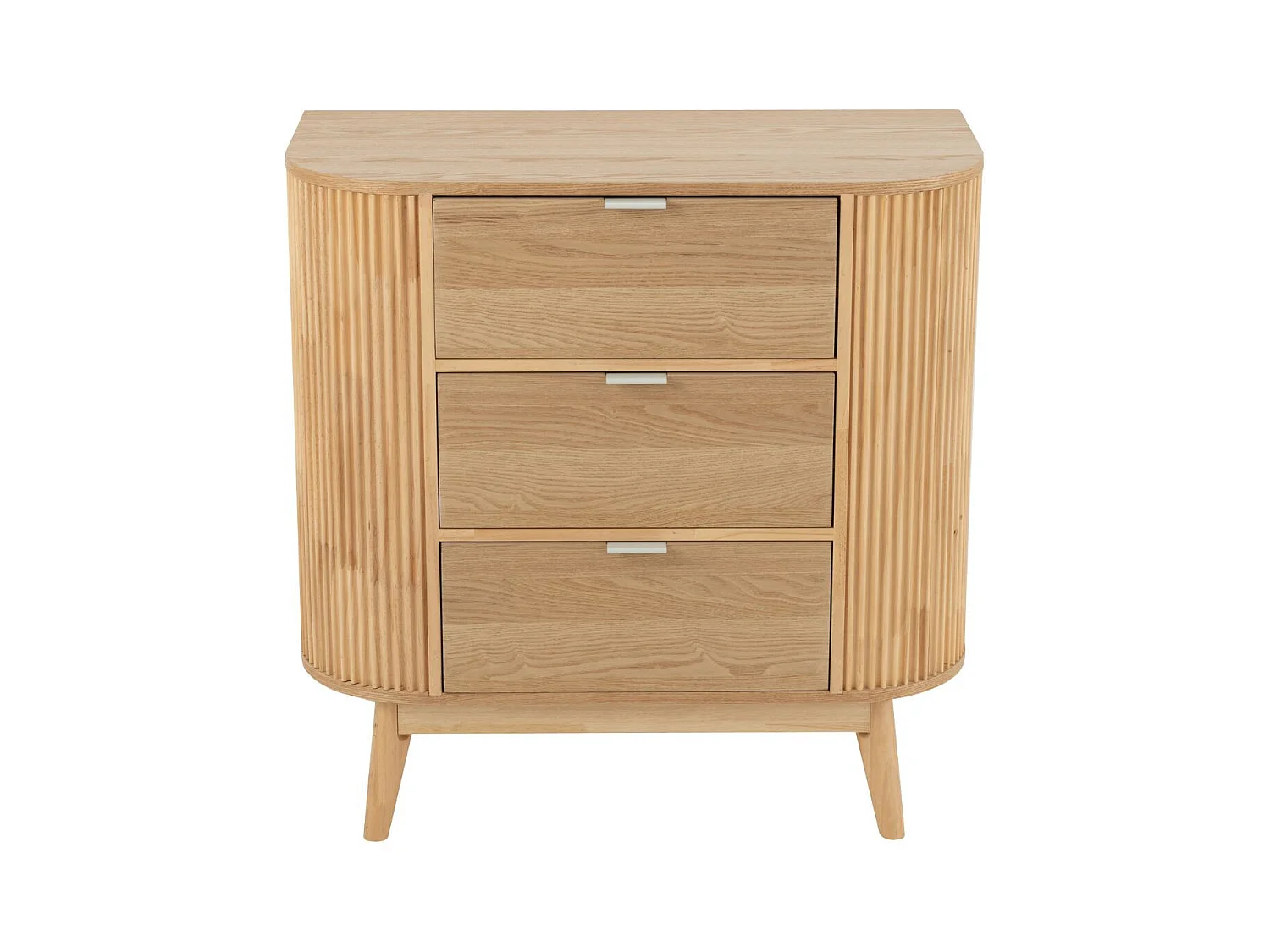 Commode en bois naturel 3 tiroirs - ORIGAMI