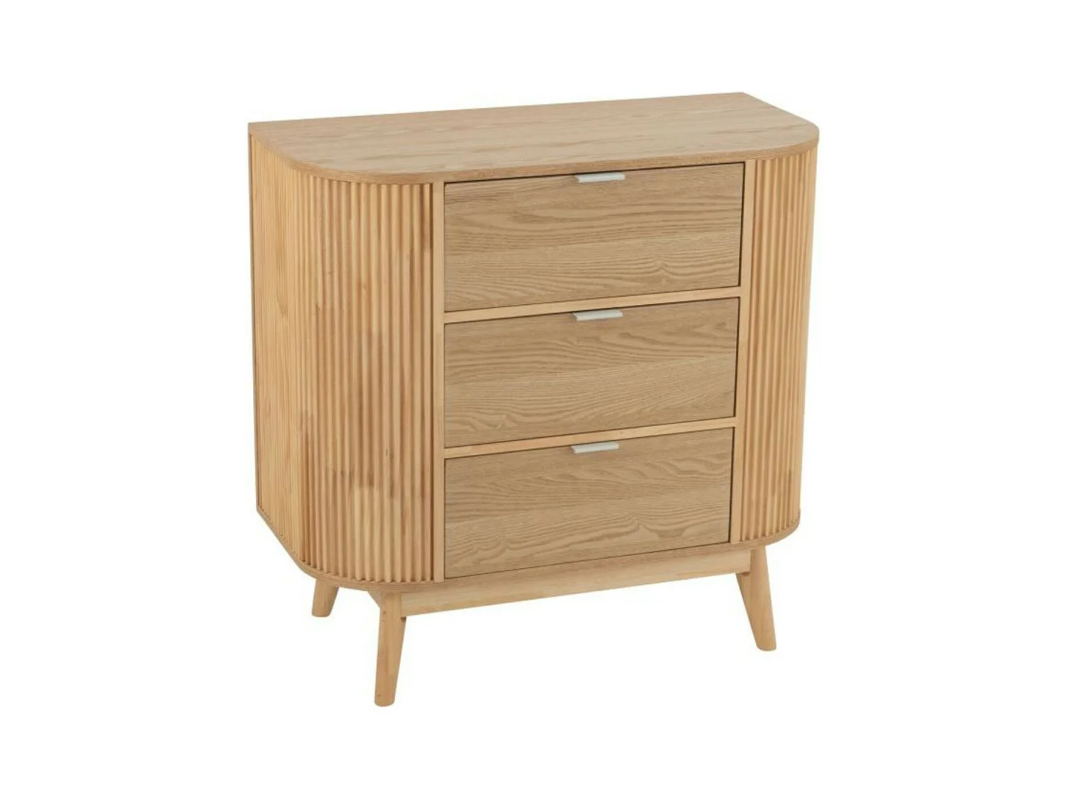 Commode en bois naturel 3 tiroirs - ORIGAMI