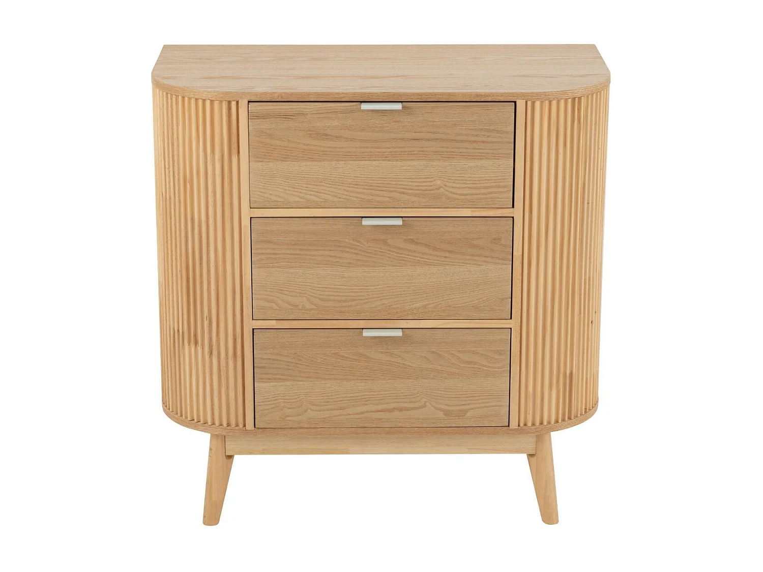 Commode en bois naturel 3 tiroirs - ORIGAMI