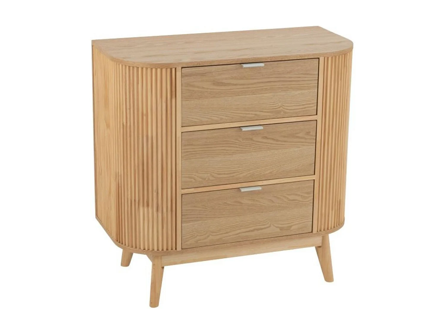 Commode en bois naturel 3 tiroirs - ORIGAMI