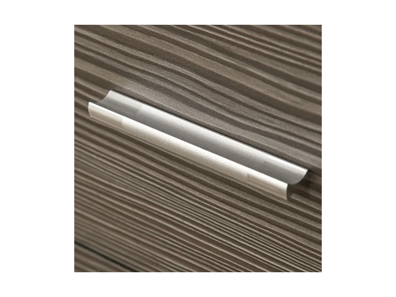 Commode 4 tiroirs style contemporain 76 x 35 x 72 cm blanc gris