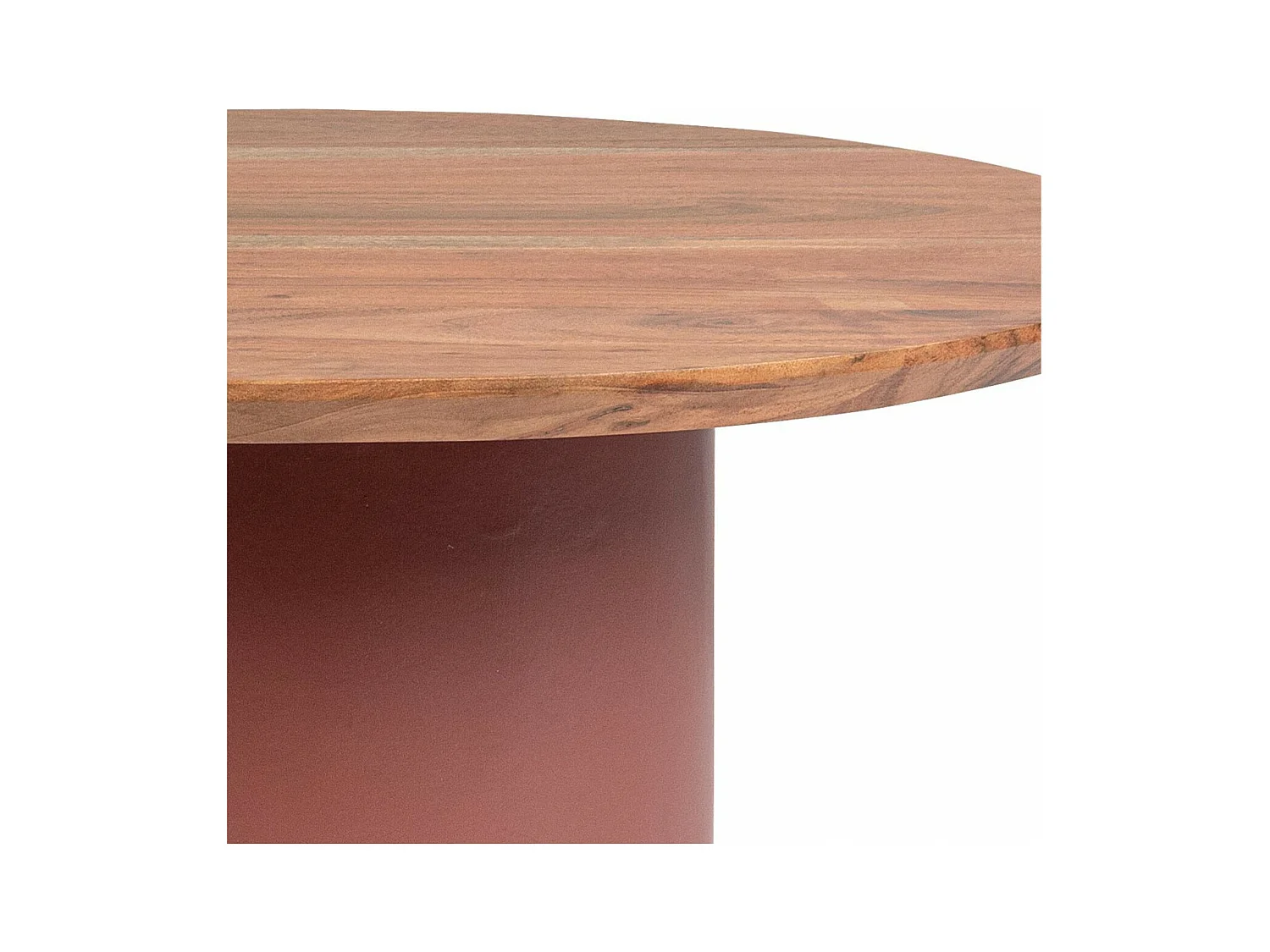 Table basse ronde contemporaine D70 en acacia - SAJO