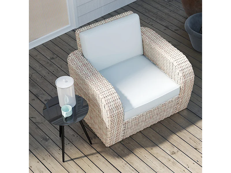 Table basse ronde PACRY noire