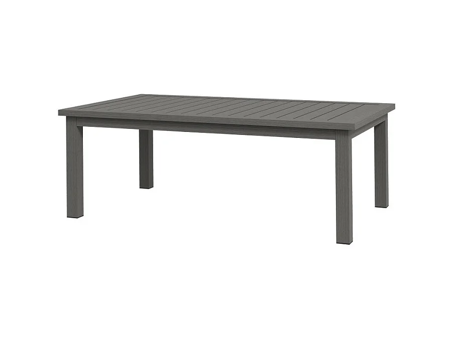 Table basse de jardin LUKE effet bois brun