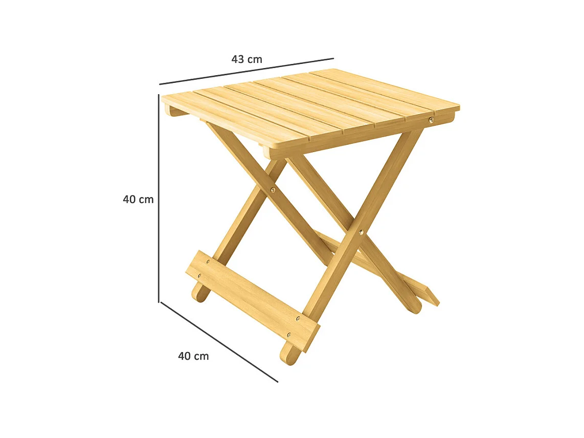 Table basse pliable KALI bois de sapin