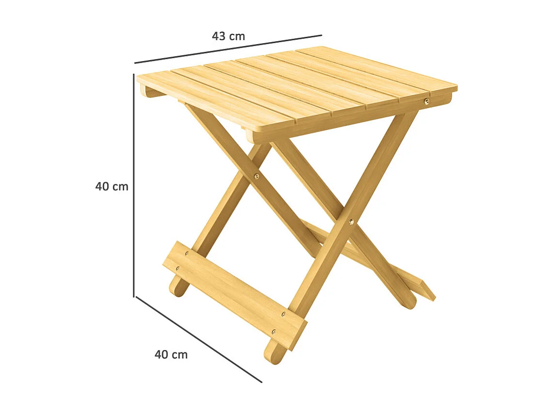Table basse pliable KALI bois de sapin
