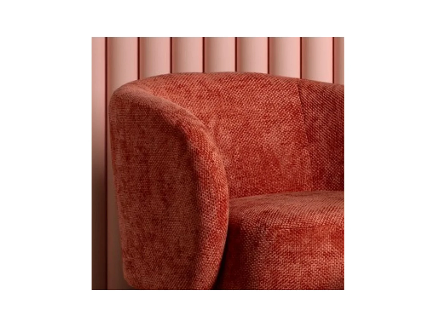 Fauteuil pivotant avec pied central en tissu - JULIO