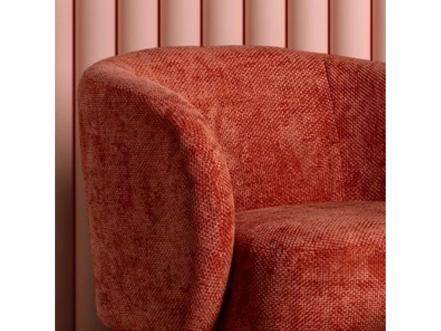 Fauteuil pivotant avec pied central en tissu - JULIO