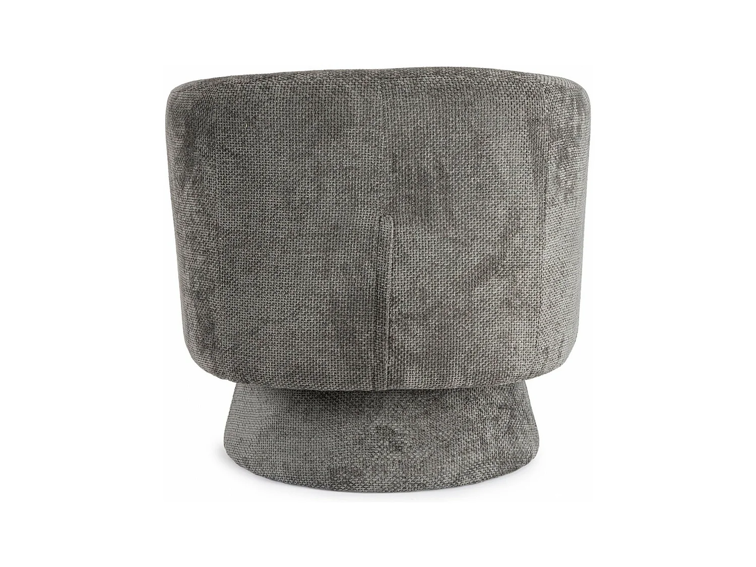 Fauteuil pivotant avec pied central en tissu - JULIO