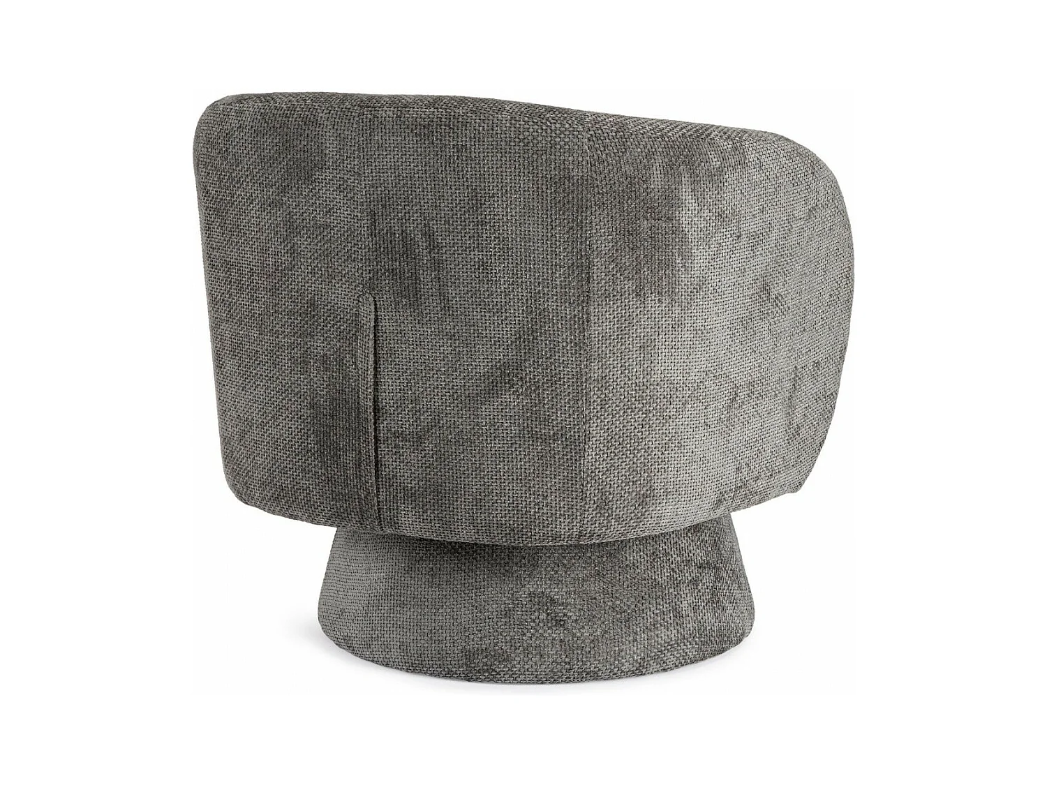 Fauteuil pivotant avec pied central en tissu - JULIO