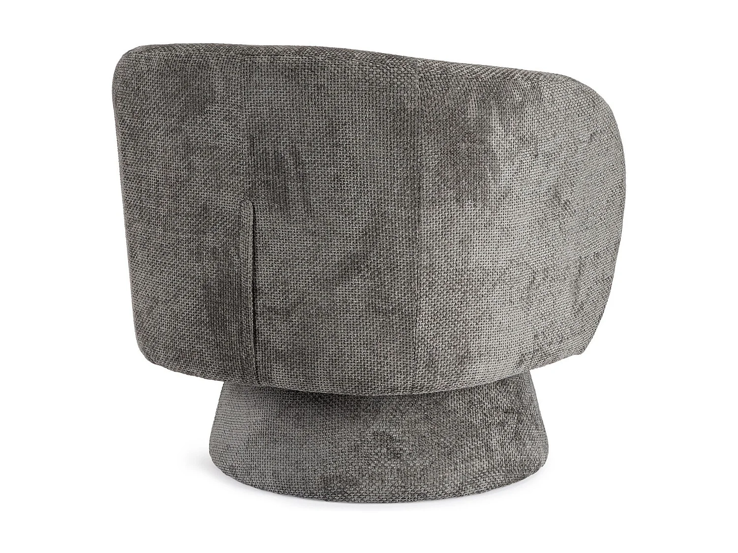 Fauteuil pivotant avec pied central en tissu - JULIO